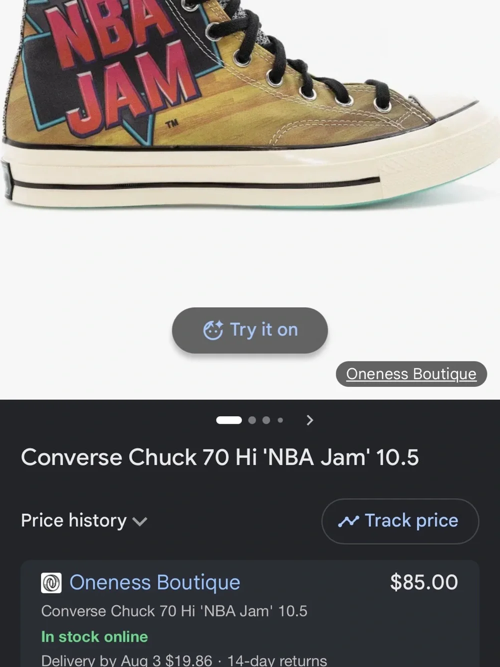 Converse Chuck 70  Hi NBA collaboration NEW IN BOX  SIZE 7 woman’s